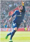  ??  ?? THE HERO: Olivier Giroud celebrates his goal.