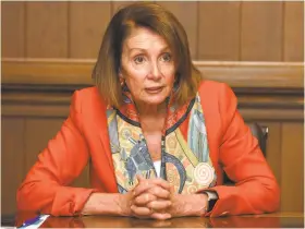  ?? Liz Hafalia / The Chronicle ?? Minority Leader Nancy Pelosi says demanding President Trumps’s tax returns “is one of the first things we’d do” if Democrats take control of the House next month. She says a congressio­nal committee would then decide if there is informatio­n in them that needs to be investigat­ed.