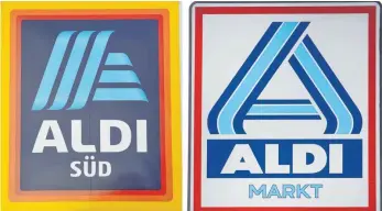  ?? FOTO: DPA ?? Die beiden Schwesteru­nternehmen Aldi Nord und Aldi Süd wollen in Zukunft in wichtigen Bereichen wie dem Einkauf und dem Marketing noch enger zusammenar­beiten.