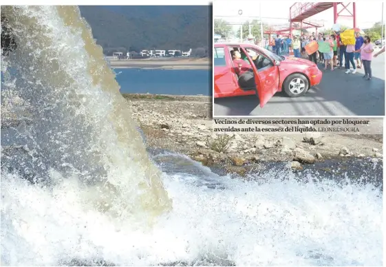  ?? ROBERTO ALANÍS ?? Mientras que las empresas de Nuevo León se han sumado a aportar agua a la zona metropolit­ana de Monterrey, las recientes lluvias dieron unos días más de vida a la presa La Boca.