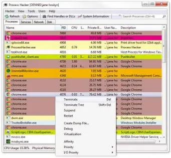  ??  ?? Find and stop system-tray hogs using the brilliant, free Process Hacker