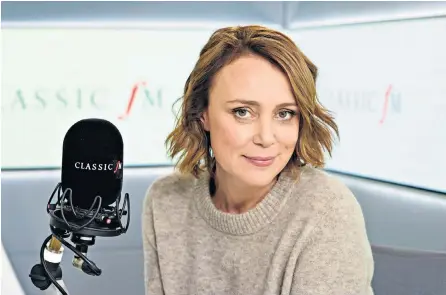  ??  ?? Keeley Hawes, the Bodyguard star, can be heard introducin­g the programmes, highlights and news bulletins on Classic FM after taking over from Juliet Stevenson