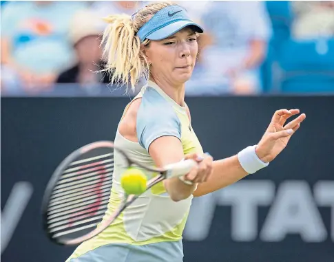  ?? ?? COMEBACK: British player Katie Boulter swept aside Czech star Karolina Pliskova at Eastbourne after a slow start.