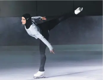  ??  ?? Olympic figure skater Zahra Lari is breaking down barriers to raise the profile of Emirati women in sport, and that of Muslim women, as she inspires others to reach their goals