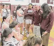  ?? Peter Wallace/For Hearst Connecticu­t Media ?? Torrington coach Mike Fritch gives instructio­ns against Fitch in the Class L second round on Thursday night.