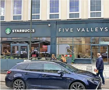 ?? Dransfield Properties ?? The front of the new Five Valleys Medical Practice on King Street in Stroud, with the new Starbucks next door