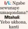  ?? ?? I/L: Ngabe sewunaye umaqondana?
Mtshali: Yebo ukhona,
kanti