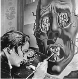  ?? ?? Mesmerisin­g: Salvador Dali working on his 1940 painting The Face Of War