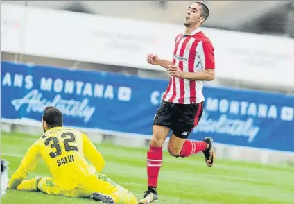  ?? FOTO: JUAN ECHEVERRÍA ?? Sabin Merino El de Urduliz marcó el primer gol del Athletic tras un buen pase de Muniain