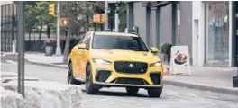  ?? JAGUAR ?? The 2021 Jaguar F-Pace SVR packs a punch.