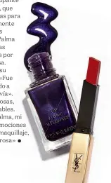  ??  ?? La Laque Couture (28,60 €) y el labial The Slim (33 €), ideado para perfeccion­ar el contorno. Ambos de YSL BEAUTÉ.