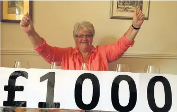  ??  ?? Jill Harcombe was the £1,000 prizewinne­r of the initial CLF 600 Club draw