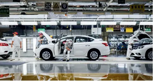  ?? VCG ?? Bajo el plan “Hecho en China 2025”, la industria automotriz china viene experiment­ando una nueva ronda de actualizac­ión técnica.