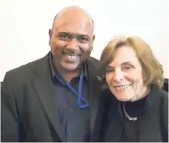  ?? CONTRIBUTE­D PHOTOS ?? Dr Dayne Buddo with Dr Sylvia Earle, marine biologist and world explorer, at the UN Ocean Conference in New York recently.