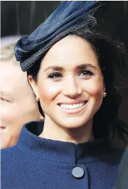  ?? ALASTAIR GRANT/ WPA POOL/GETTY IMAGES ?? Meghan, Duchess of Sussex, returned to St. George’s Chapel for the first time since her own wedding in May.