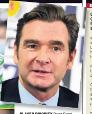 ??  ?? PLAYERPRIO­RITYPeterP­LAYERPRIOR­ITY Peter Grant,Grant above, insists the main concern of Neil Lennon, main pic with Odsonne Edouard, will be for the striker‘s health following his positive test