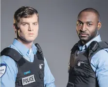  ?? JAN THIJS, BELL MEDIA ?? Actors Jared Keeso and Adrian Holmes star in 19-2, a cop drama set in Montreal that is up for an internatio­nal Emmy.