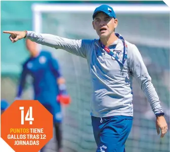  ?? / FOTO: GALLOS ?? De momento, el técnico tiene a Querétaro a dos puntos de zona de liguilla.