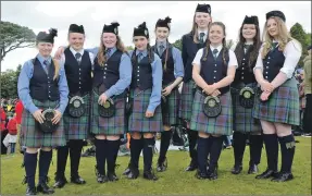  ??  ?? Girls from the Isle of Skye Pipe Band.