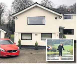  ??  ?? The house on South Park Drive, Poynton, which was damaged by floods in 2016 and (inset) 2019