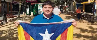 ?? ANDREI NETTO/ESTADÃO ?? Catalão. Jordí Francas diz ter ‘dupla nacionalid­ade’; ele faz campanha pela independên­cia