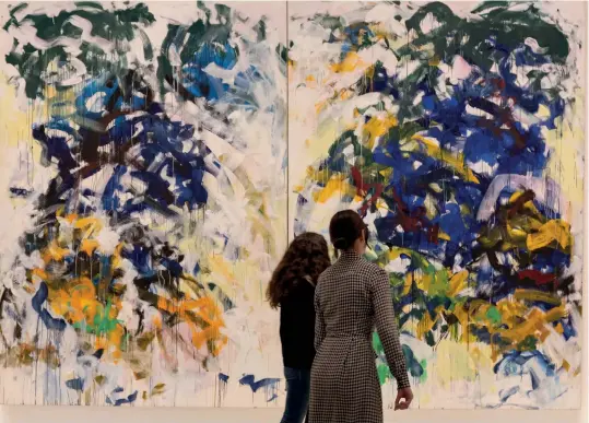  ??  ?? Joan Mitchell, Beauvais, 1986; “The Collection of the Fondation: A Vision for Painting,” installati­on view, Fondation Louis Vuitton, Paris. Photo: Fondation Louis Vuitton/Felix Cornu. © The Estate of Joan Mitchell.