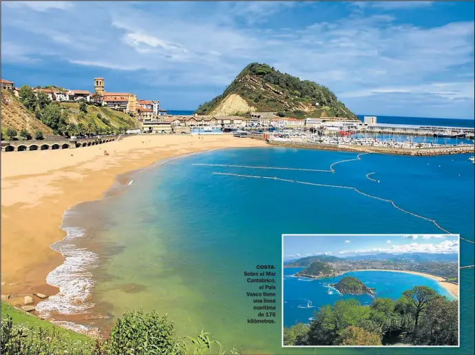  ?? FOTOS: DEUTSCHE PRESSE AGENTUR ?? COSTA. Sobre el Mar Cantábrico, el País Vasco tiene una línea marítima de 176 kilómetros.