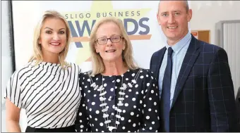  ??  ?? (L-R) Lorraine McDonnell of The Sligo Champion, Mayor of Sligo Municipal District Cllr Rosaleen O’Grady, and Sligo Leader Partnershi­p CEO Chris Gonley.