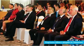  ??  ?? Progressiv­e Alliance delegates in Ulaanbaata­r