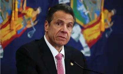  ??  ?? Andrew Cuomo’s unravellin­g began with the revelation that the administra­tion suppressed the number of nursing home Covid deaths by several thousand. Photograph: Al Bello/Getty Images