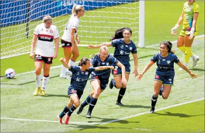  ?? Photo / Photosport ?? Michaela Robertson gave the Phoenix the lead with her first A-League goal.