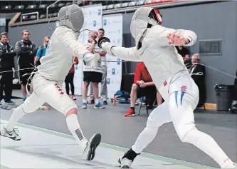  ?? CANADIAN FENCING FEDERATION ?? Upwards of 1,000 of the top fencers in Canada will compete in the national championsh­ips beginning Friday and wrapping up Monday at Brock University in St. Catharines.
