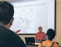  ?? COURTESY PHOTO ?? Jon Hunner, professor of history at New Mexico State University, discusses the Bataan Death March.