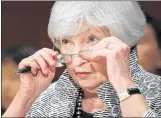  ?? GETTY IMAGES ?? Federal Reserve Board Chairwoman Janet Yellen testifies before the Senate Banking, Housing and Urban Affairs Committee in the Dirksen Senate Office Building on Thursday.