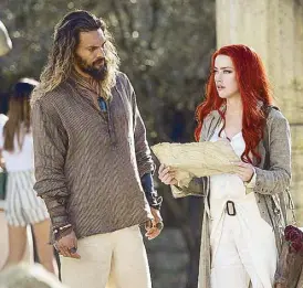  ??  ?? Shore to shore: Jason Momoa, together with co-star Amber Heard, and director James Wan, visited Manila earlier this week to celebrate the premiere of Aquaman.