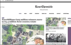  ??  ?? How the Kent Chronicle site looked, before it was taken down, with stories which earlier appeared on KentOnline