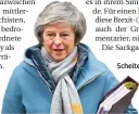  ?? FOTO: ROUSSEAU/DPA ?? Scheitert ihr Brexit-Deal? Für Premiermin­isterin Theresa May sieht es finster aus.