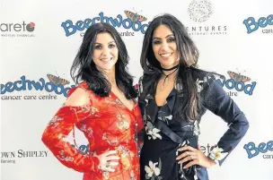  ??  ?? ●●Reality TV stars Stacey Forsey and Seema Malhotra at the Beechwood lunch