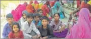  ?? HT PHOTO ?? Women and children at the shelter in Jaisalmer.