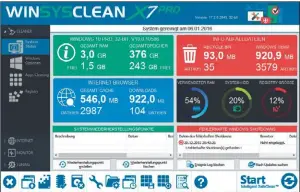  ??  ?? Nach dem Start präsentier­t Ihnen WinSysClea­n einen umfassende­n Überblick über den Zustand Ihres Systems.
