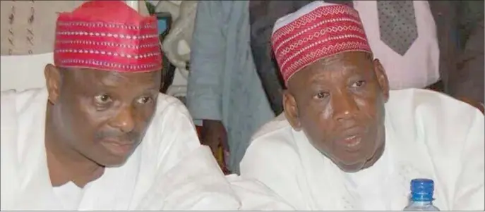  ??  ?? Ganduje (r) and Kwankwaso, when the going was good