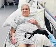  ?? ?? Mrs Newing had her amputation after her condition was deemed life-threatenin­g