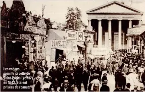  ??  ?? Les vogues, comme ici celle de Saint- Potin ( Lyon 6e) en 1842, étaient prisées des canuts.