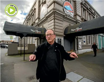  ?? PHOTO: DAVID UNWIN/STUFF ?? Safecity Hosts’ Steve Williams marks 20 years of the group set up to make central Palmerston North a safer place.