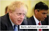  ?? ?? Boris Johnson in cabinet