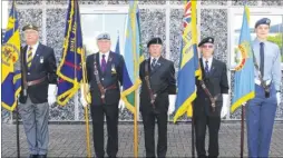  ?? Pictures: Tony Flashman FM4398224 ?? The flag raising for Armed Forces Day at Canterbury fire station