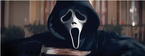  ?? Paramount Pictures and Spyglass Media Group/TNS ?? Ghostface returns in "Scream."