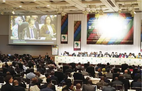  ??  ?? Delegates at the Seventh Tokyo Internatio­nal Conference on African developmen­t in Yokohama, Japan.