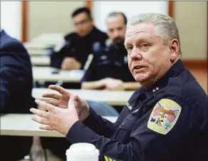  ?? Hearst Connecticu­t Media file photo ?? Danbury Deputy Police Chief Shaun McColgan, seen here in January 2017, is retiring after 32 years working for the department.