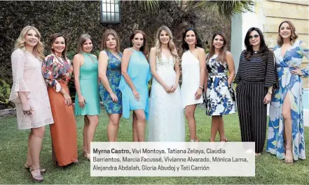  ??  ?? rna Castro Viv Montoya, Tatiana elaya, Claudia Barrientos, Marcia Facussé, Vivianne Alvarado, Mónica Lama,
ejandra Abdalah, Gloria Abudoj y Tati Carrió